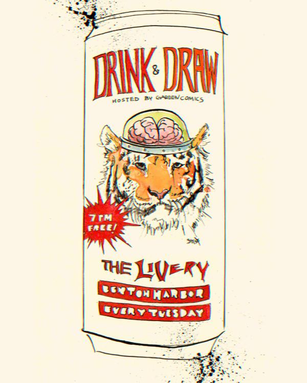 Drink and Draw at The Livery logo