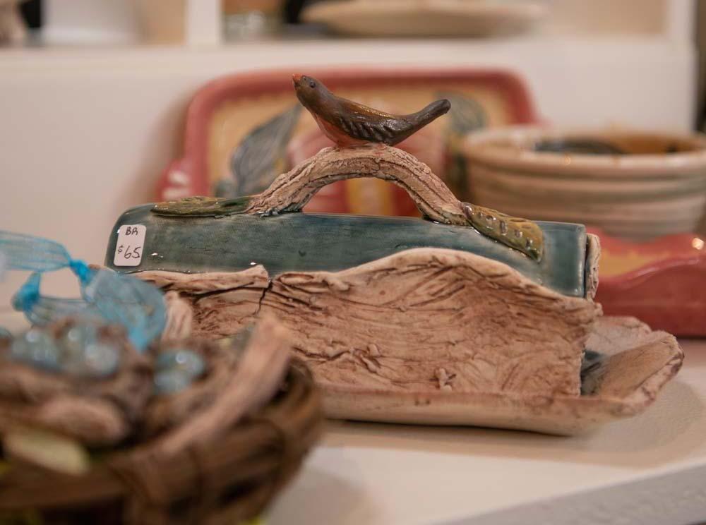 Handmade pottery.