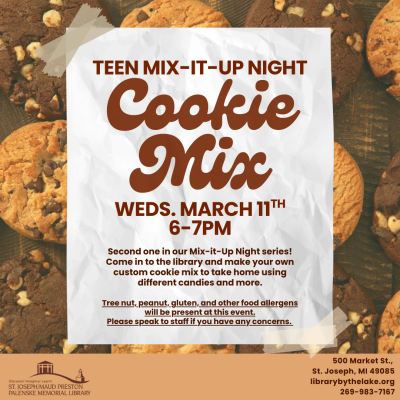 Mix-it-up with a custom cookie mix! Use different candies to create your very own sweet treat. 
 
***NOT allergen-friendly.***