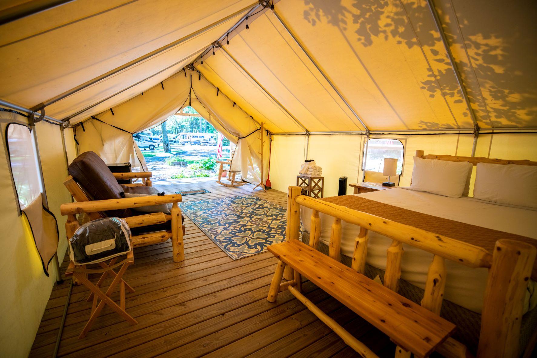 Rustic-comfort Glamping Tents